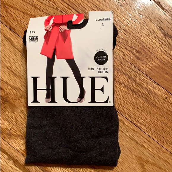 HUE Accessories Hue Control Top Opaque Tights Graphitesize 3 Poshmark